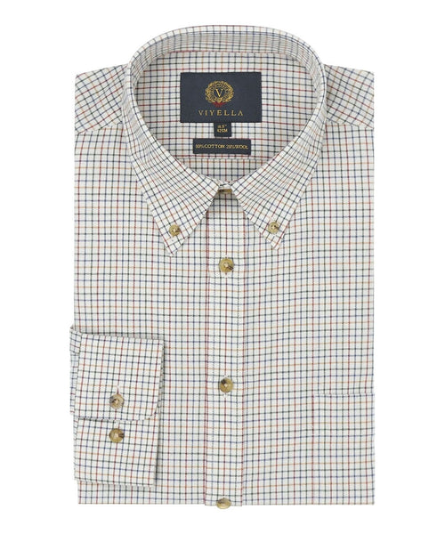 Viyella Shirt Button Down | Brown
