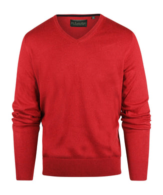 Pullover V-Neck Cotton/Cashmere | Red Pullover V-Neck Cotton/Cashmere | Red