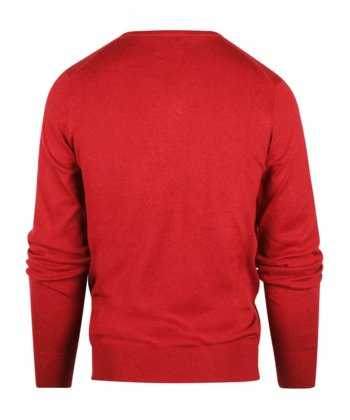 Pullover V-Neck Cotton/Cashmere | Red