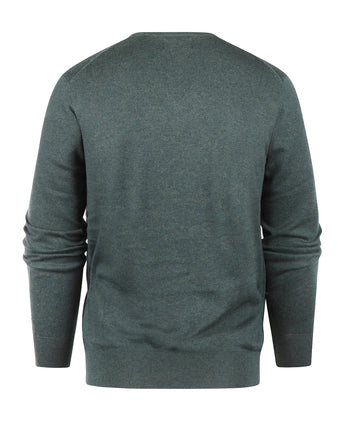 Sweater V-Neck Cotton/Cashmere | Green