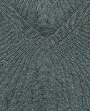 Sweater V-Neck Cotton/Cashmere | Green
