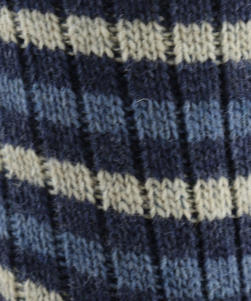 Merino Stripe Socks | Blue