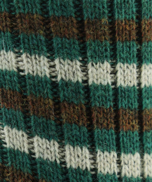 Merino Stripe Socks | Green