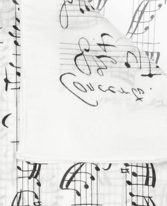 Printed Handkerchief | Music Bach