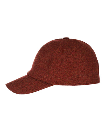 Wigens Tweed Baseball Cap | Rood