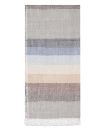 Striped Scarf wide | Blue