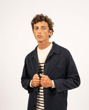 Saint James Sirocco Overshirt | Navy Blue