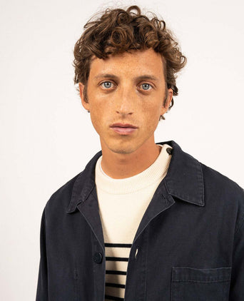 Saint James Sirocco Overshirt | Navy Blauw