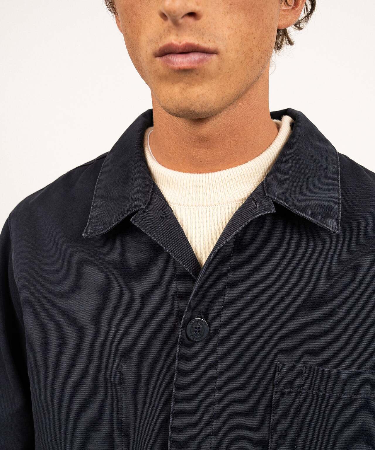 Saint James Sirocco Overshirt | Marineblau