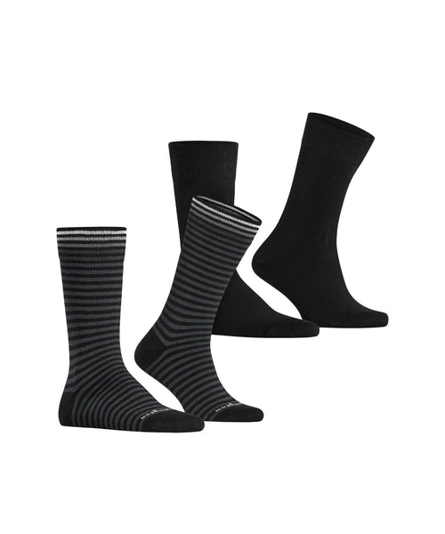 Burlington Sok Everyday Stripe 2-pack | Zwart