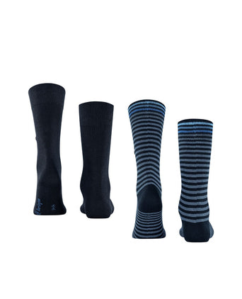Burlington Sock Everyday Stripe 2-pack | Blue