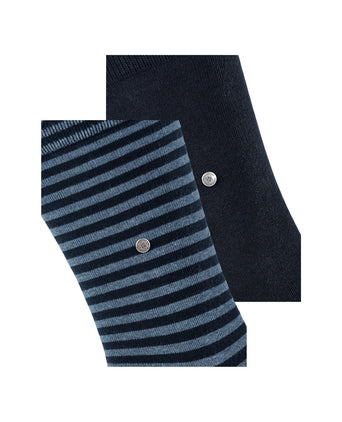 Burlington Sock Everyday Stripe 2-pack | Blue