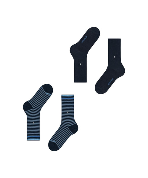 Burlington Sock Everyday Stripe 2-pack | Blue