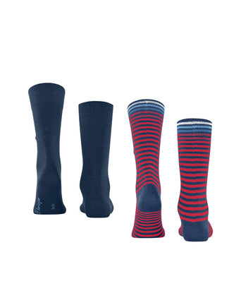 Burlington Sock Everyday Stripe 2-pack | Blue
