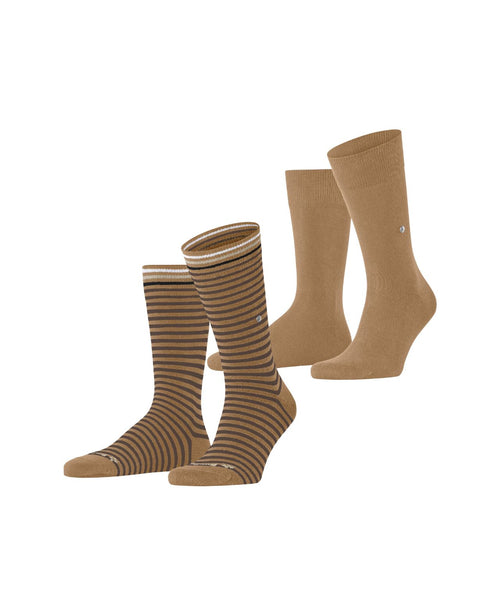 Burlington Sock Everyday Stripe 2-pack | Brown