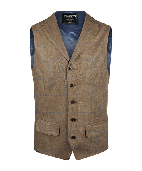 Wellington Gilet 100% Silk | Brown