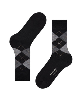 Burlington Edinburgh Men's Socks | Black