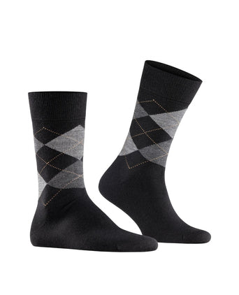 Burlington Edinburgh Men's Socks | Black