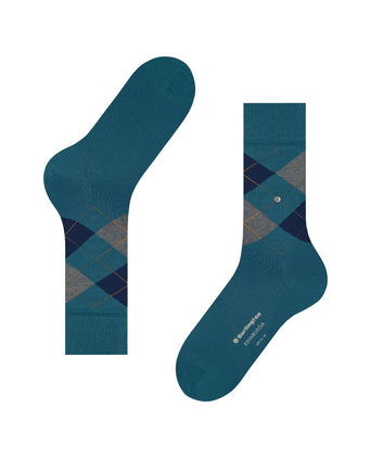 Burlington Edinburgh Heren Sokken | Blauw