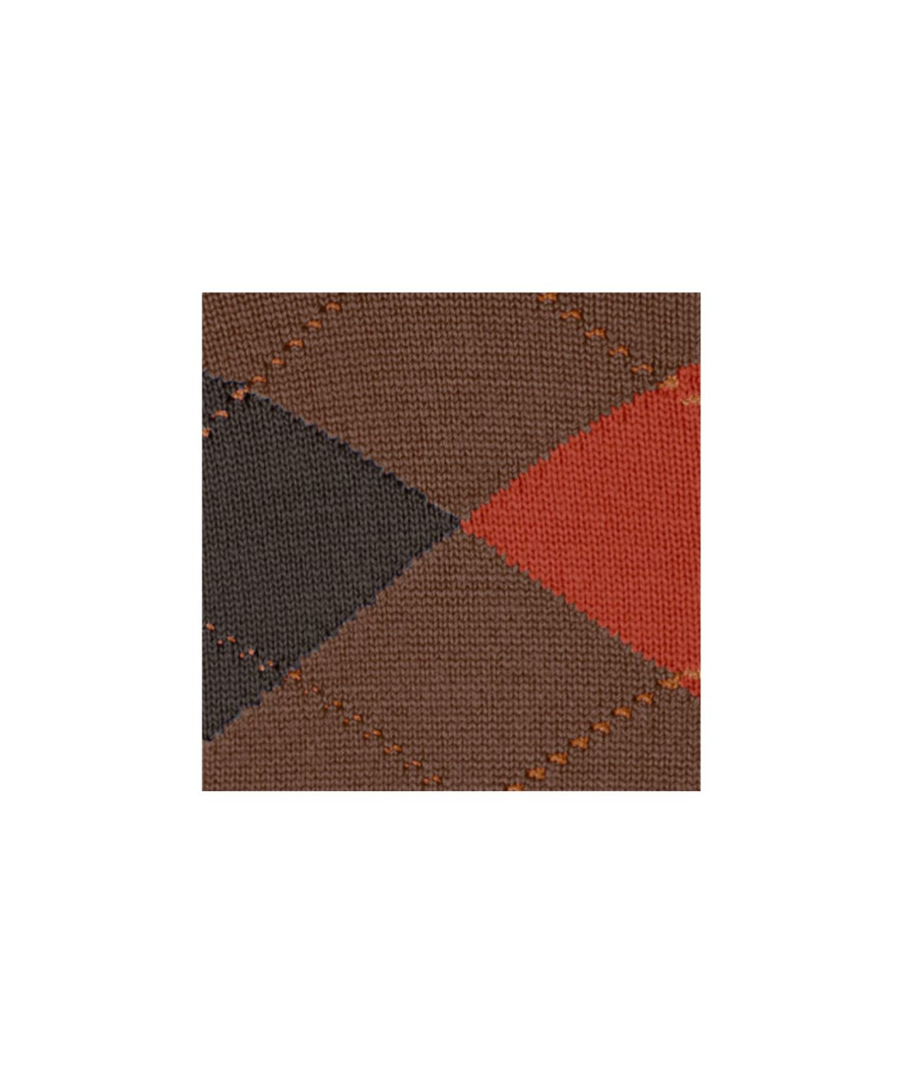 Edinburgh Sok | Brown/Red diamond check