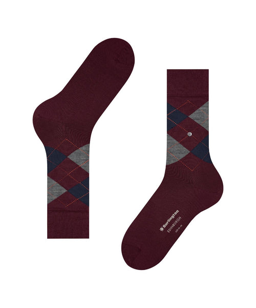 Burlington Edinburgh Men's Socks | Red