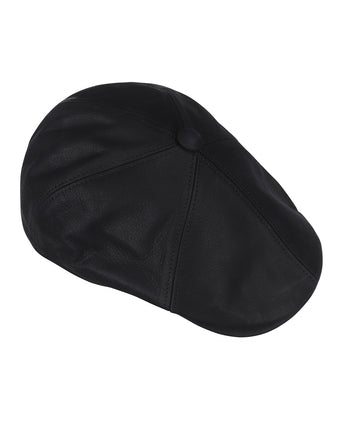 Ballon Cap Leer | Navy Blauw