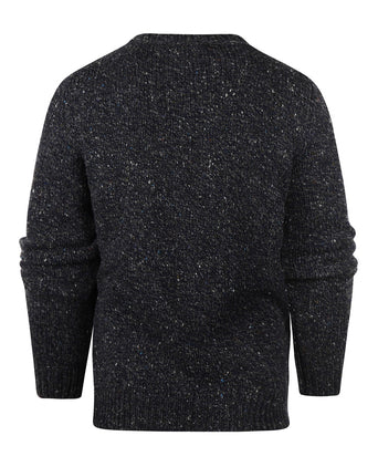 Fisherman Round Neck Sweater | Blue