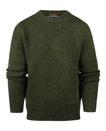 Fisherman Round Neck Pullover | Green