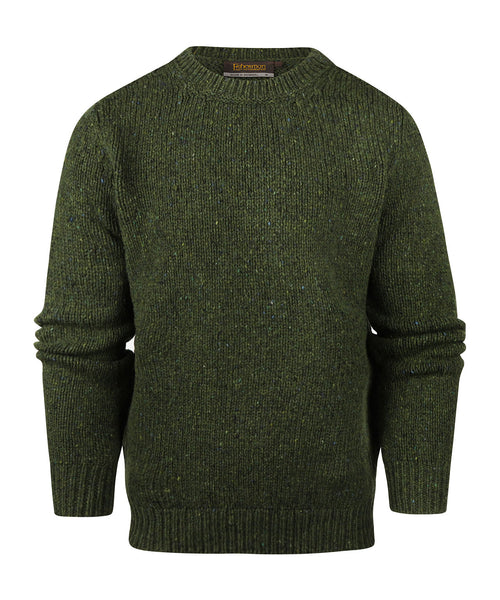 Fisherman Round Neck Pullover | Green