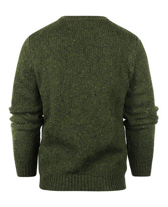 Fisherman Round Neck Pullover | Green