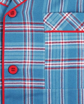 Pyjama Set Flanel | Blauw