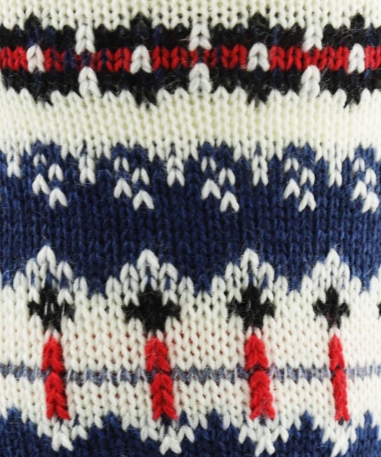 Fairisle-Socken, extra dick | Denimblau
