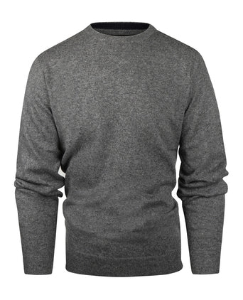 Ronde Hals Cashmere Pullover | Grijs