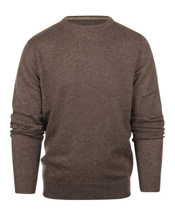 Ronde Hals Cashmere Pullover | Bruin