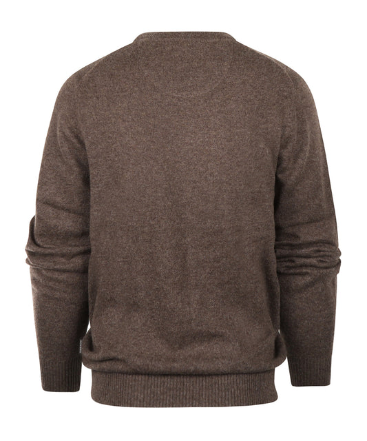 Round Neck Cashmere Sweater | Brown