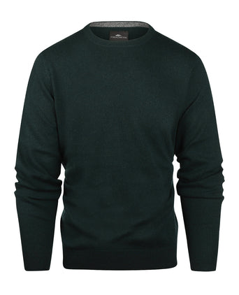 Ronde Hals Cashmere Pullover | Groen