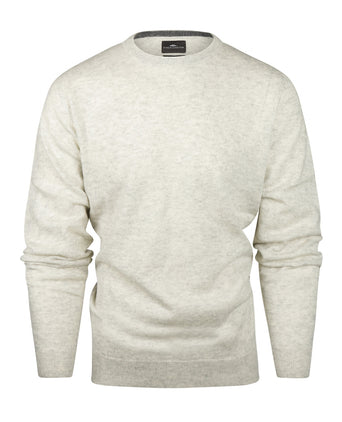 Round Neck Cashmere Sweater | Ecru