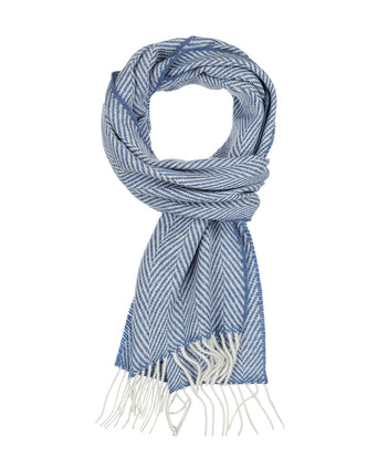 Lamsbswool/Cashmere Sjaal | Blauw