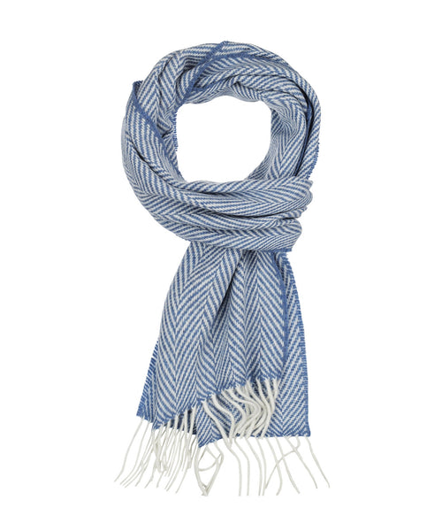 Lambswool/Cashmere Scarf | Blue