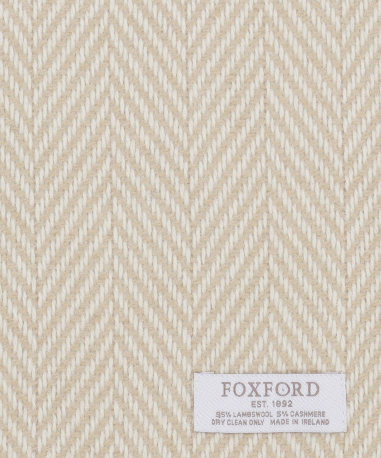 Lambswool/Cashmere Scarf | White
