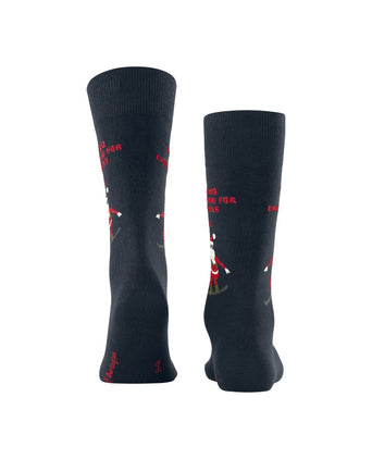 Burlington Snowboarding Santa sock | Blue