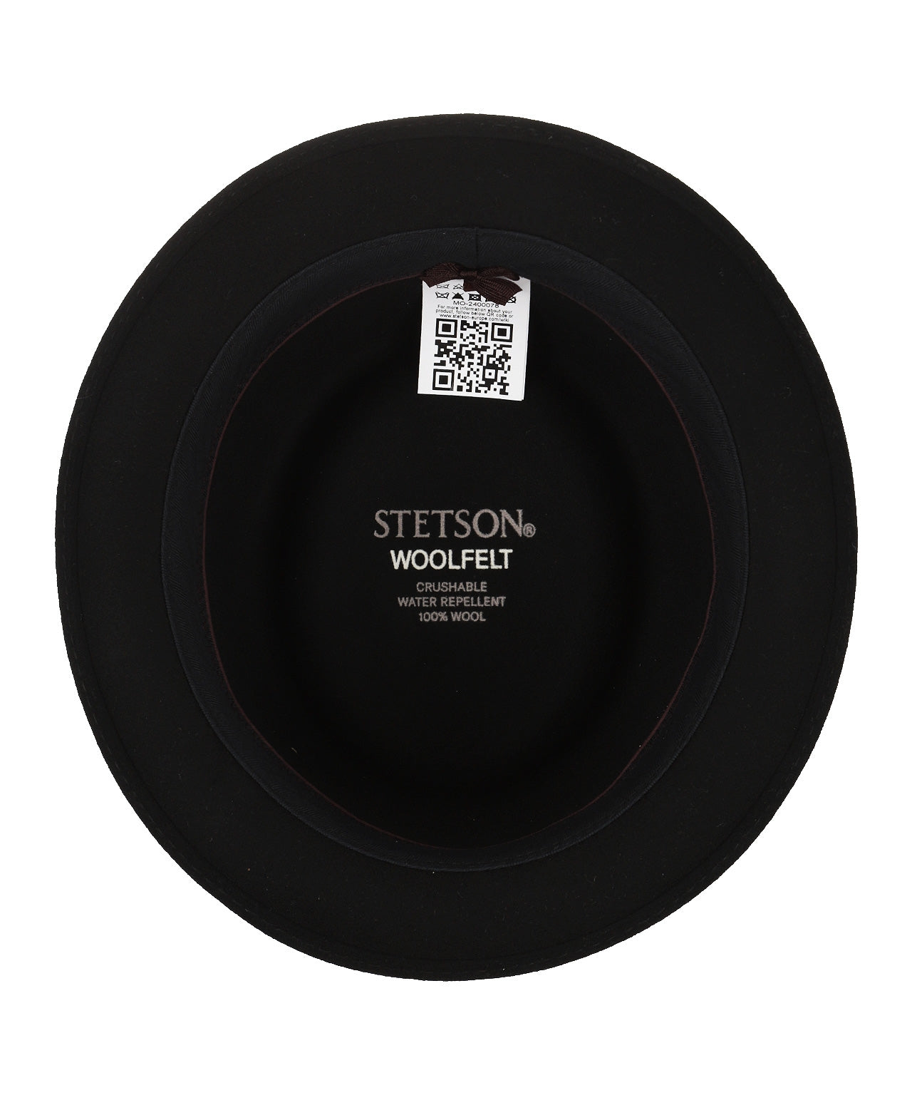 Stetson Pork Pie Wollfilz | Schwarz