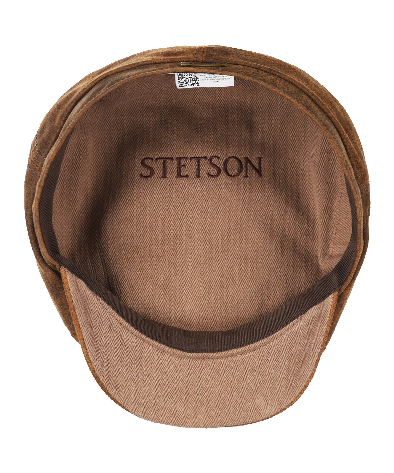 Stetson 6-Panel-Cap aus Schweinsleder | Braun