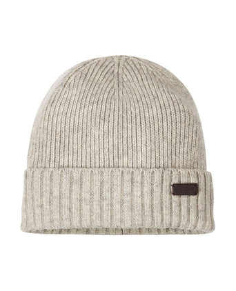 Barbour Carlton Beanie Hat | Light Grey
