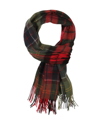 Barbour Brack Patchwork Tartan Scarf | Red