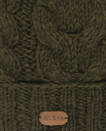 Muts Wol Fleece Lining | Groen