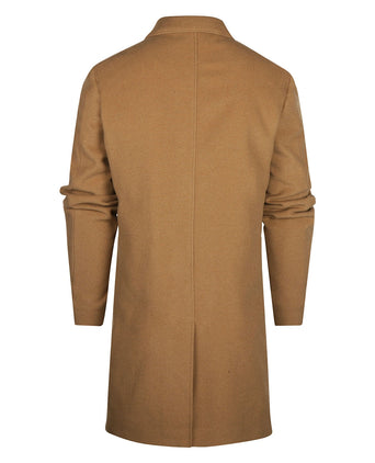 Long Coat Wool Mix | Brown