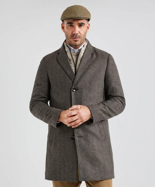 Long Coat Wool Mix | Brown