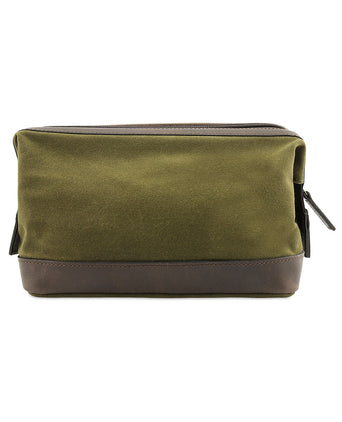 Canvas Gladstone Washbag | Olive
