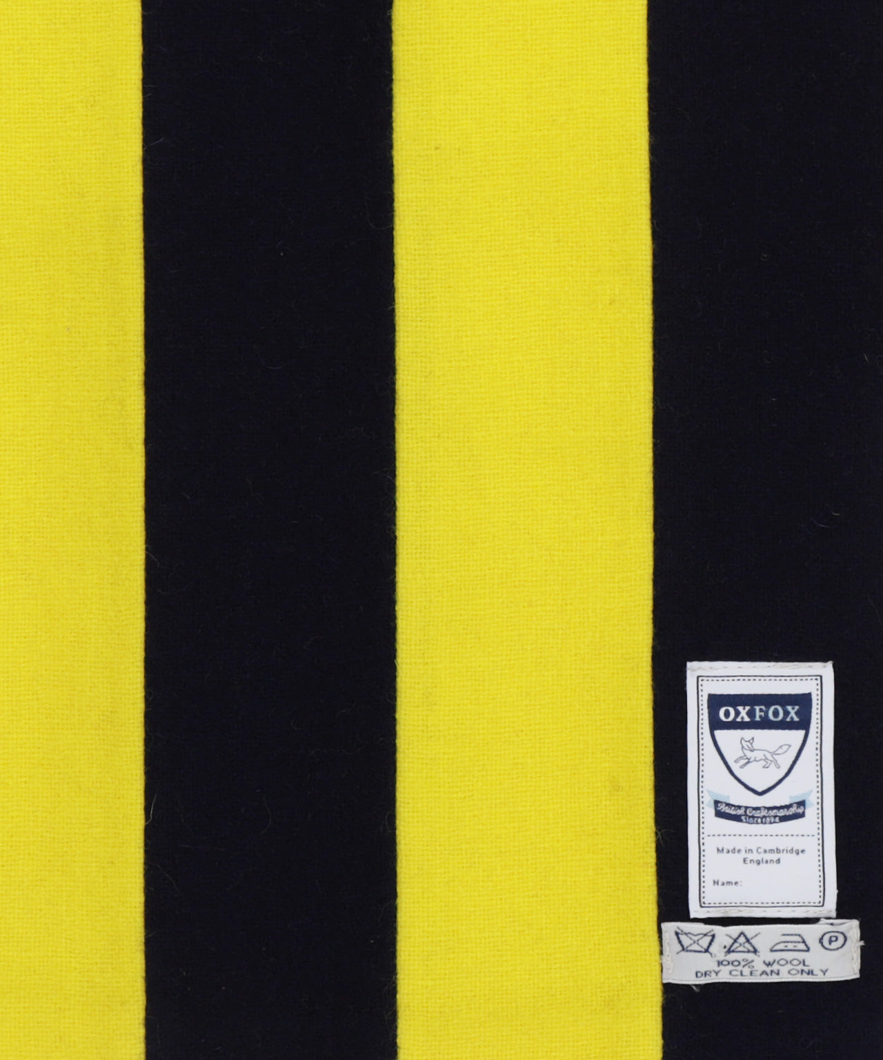 College Scarf 100% Wool | Yellow
